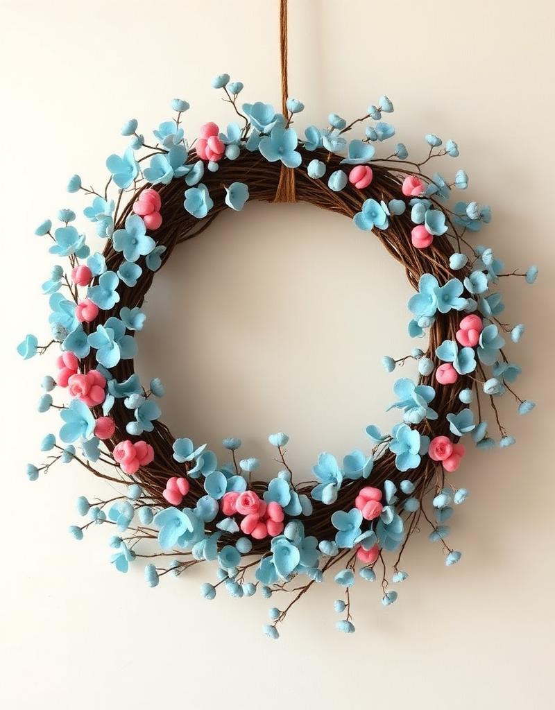 24" Blue Spring Wreath