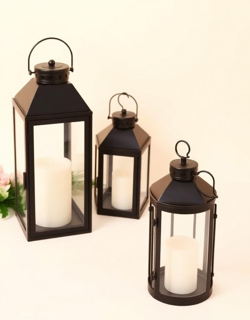 Black Lanterns Set of 3